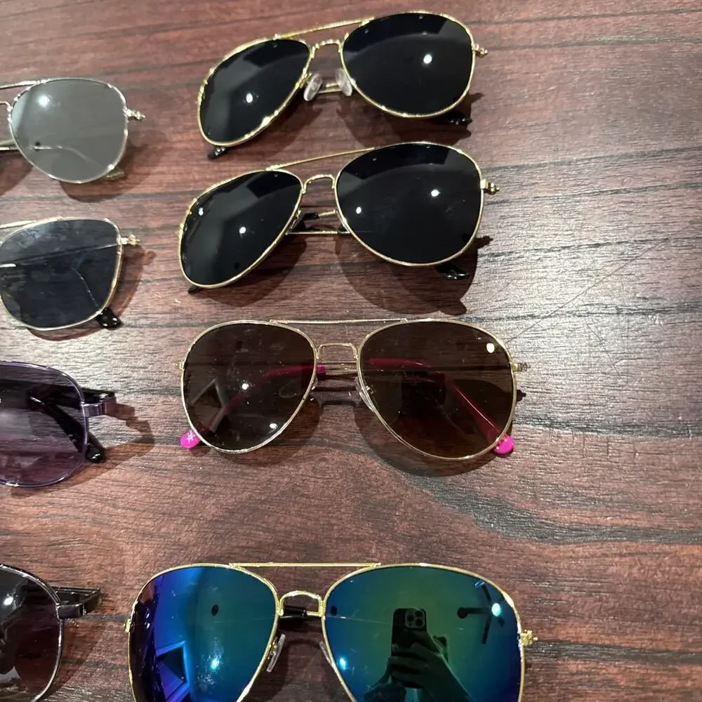 Lot Of 12 Unbranded Aviator Sunglasses Unisex Mens Women’s G8